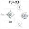 wholesale Sterling Silver Celtic Cross Witches Knot Pendant Necklace Amulet Gift-0-63