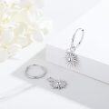 wholesale 925 Sterling Silver Sun Dangle Earrings Hypoallergenic Hoop Earrings for Women Jewelry Lovers-0-4
