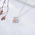 wholesale TOUPOP Gifts For Women Rose Necklace Sterling Silver I Love You Heart Pendant Necklace Birthday Christmas Jewelry Gifts For Women -0-3