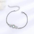 wholesale 925 Sterling Silver Moonstone Flower Charm Bracelet with Blue Topaz and Celtic Knot Design-0-3