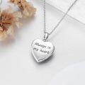 wholesale 925 Sterling Silver Blue Crystal Heart Locket Necklace for Women - Always in My Heart-0-30