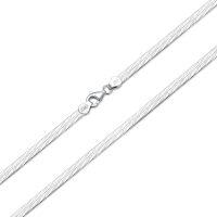 wholesale 925 Sterling Silver Snake Chain Necklace for Women Men 18-26 inches Flexible Flat Italian Herringbone Chain-22 inches