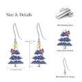 wholesale 925 Sterling Silver Christmas Tree Dangle Earrings-0-15