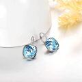 wholesale Sterling Silver Austrian Crystal Hypoallergenic Leverback Earrings Women s Gift-0-63