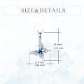 wholesale 925 Sterling Silver Blue Butterfly Crystal Pendant Necklace s for Women-0-5