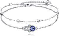 wholesale 925 Sterling Silver Evil Eye Hamsa Hand Charm Bracelet s for Women-Hamsa