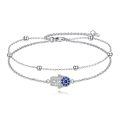 wholesale 925 Sterling Silver Evil Eye Hamsa Hand Charm Bracelet s for Women-0-0
