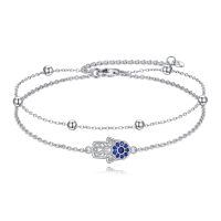 wholesale 925 Sterling Silver Evil Eye Hamsa Hand Charm Bracelet s for Women-Hamsa