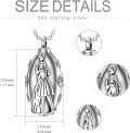 wholesale TOUPOP Two Side Mom Cremation Urn Necklace Daughter Jewelry For Ashes Keepsake Cremation Jewelry Urn Necklace Memorial Pendant For Women Girls With Filling Kit -0-2