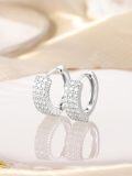 wholesale 925 Sterling Silver Cubic Zirconia Pave Huggie Hoop Earrings for Women Gift Ideas-0-1