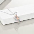 wholesale 925 Sterling Silver Ballet Dancer Musical Note Pendant Necklace With Rose Gold Accents And Crystal Details-0-2