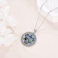 wholesale 925 Sterling Silver Abalone Shell Celtic Knot Trinity Pendant Necklace for Women and Men-0-4