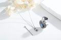 wholesale 925 Sterling Silver Moonstone Heart Urn Pendant Necklace  for Ashes Keepsake Memorial Jewelry-0-5