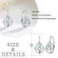 wholesale 925 Sterling Silver Moonstone Celtic Knot Drop Earrings Platinum Plated Teardrop Dangle Jewelry-0-4