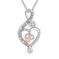 wholesale 925 Sterling Silver Music Note Pendant With Heart And Number 60 Charm-0-0
