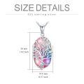 TOUPOP Sterling Silver Iridescent Pendant Tree Of Life Necklace-0-4