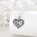 wholesale 925 Sterling Silver Gothic Heart Skull Pendant Necklace Couples Gift for Him Her-0-4