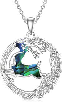 wholesale TOUPOP Christmas Gifts For Women Christmas Reindeer Necklaces For Women Xmas Elk Pendant Sterling Silver Deer Jewelry Christmas Holiday Birthday Winter Gifts -undefined