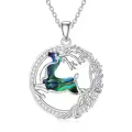 TOUPOP Sterling Silver Reindeer Pendant Christmas Gifts For Women-0-0