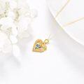wholesale 10K Gold Multi-Color Crystal Heart Pendant Necklace s for Her-0-3