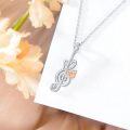 wholesale 925 Sterling Silver Butterfly Treble Clef Musical Notes Pendant Necklaces Gifts for Women Girls-0-6