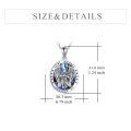 wholesale 925 Sterling Silver Saint Michael Abalone Shell Angel Wings Pendant Necklace-0-3