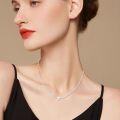 wholesale 925 Sterling Silver Box Chain with Freshwater Cultured Pearl Pendant Necklace for Women - Elegant Bridal -0-3