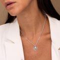 wholesale 925 Sterling Silver AAA Cubic Zirconia & Moissanite Caduceus Heart Birthstone Nurse Necklace-0-4
