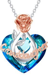 wholesale TOUPOP Granddaughter Necklace - 925 Sterling Silver Crystal Jewelry Birthday Gifts -undefined