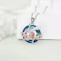 TOUPOP Sterling Silver Crystal Giraffe Necklace Charm Pendant-0-3