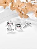 wholesale 925 Sterling Silver Tiger Cub Stud Earrings for Girls and Women - Hypoallergenic s-0-1