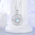 wholesale 925 Sterling Silver Moonstone Celtic Knot Pendant Necklace for Women-0-5