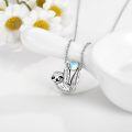 wholesale Sterling Silver Stone Cute Sloth Pendant Necklace for Women Girls Gifts-0-28