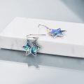 wholesale 925 Sterling Silver Tree of Life Abalone Shell Star Of David Dangle Earrings Judaica Gifts for Women Girls 3cm Long-0-3
