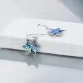 wholesale 925 Sterling Silver Tree of Life Abalone Shell Star Of David Dangle Earrings Wholesale Judaica Gifts for Women Girls 3cm Long-0-3
