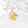 wholesale 14K Gold Mermaid with Cat and Star Pendant Necklace for Women-0-2