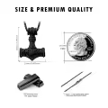 wholesale 925 Sterling Silver Plated Gold  Viking Mjolnir Thor's Hammer Pendant Norse Jewelry -0-4