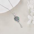 wholesale 925 Sterling Silver 3D Skull & Opal Triple Moon Goddess Key Pendant Necklace-0-5