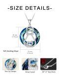 TOUPOP Sterling Silver Crystal Cat Two Cats Pendant Necklace Gift-0-2