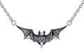 wholesale 925 Sterling Silver Bat Pendant Necklace with Chain 45cm Length-0-0