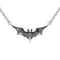 wholesale 925 Sterling Silver Bat Pendant Necklace with Chain 45cm Length-0-0