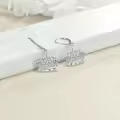 TOUPOP Sterling Silver Princess Leverback Crown Dangle Earrings For Women Gifts-0-2