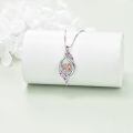 TOUPOP Sterling Silver Birthstone Infinity Sister Necklace Engraved 'Always My Sister Forever My Friend'-0-2