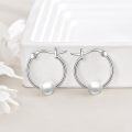 wholesale 925 Sterling Silver Hoop Earrings with Pearls and Stones for Women-0-4