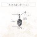 wholesale 925 Sterling Silver 925 Oval St. Christopher Pendant & Cross Charm Necklace-0-5