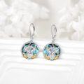 wholesale 925 Sterling Silver Cow Head Drop Earrings with Abalone Shell and Gold Accents for Women-0-1