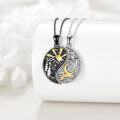 wholesale 925 Sterling Silver Yin Yang Sun & Moon Pendant Necklaces Couples Matching Set for Lovers Gift Idea-0-2