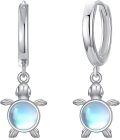 wholesale 925 Sterling Silver Turtle Moonstone Drop Earring Gift for Her-0-0