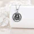 wholesale 925 Sterling Silver Bee Pendant Necklace - Lovely Embossed Design, Meaningful Gift for Bee Lovers, Adjustable Chain-0-4