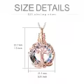 TOUPOP Sterling Silver Crystal Tree Of Life Urn Necklace For Ashes Memorial Keepsake-0-4